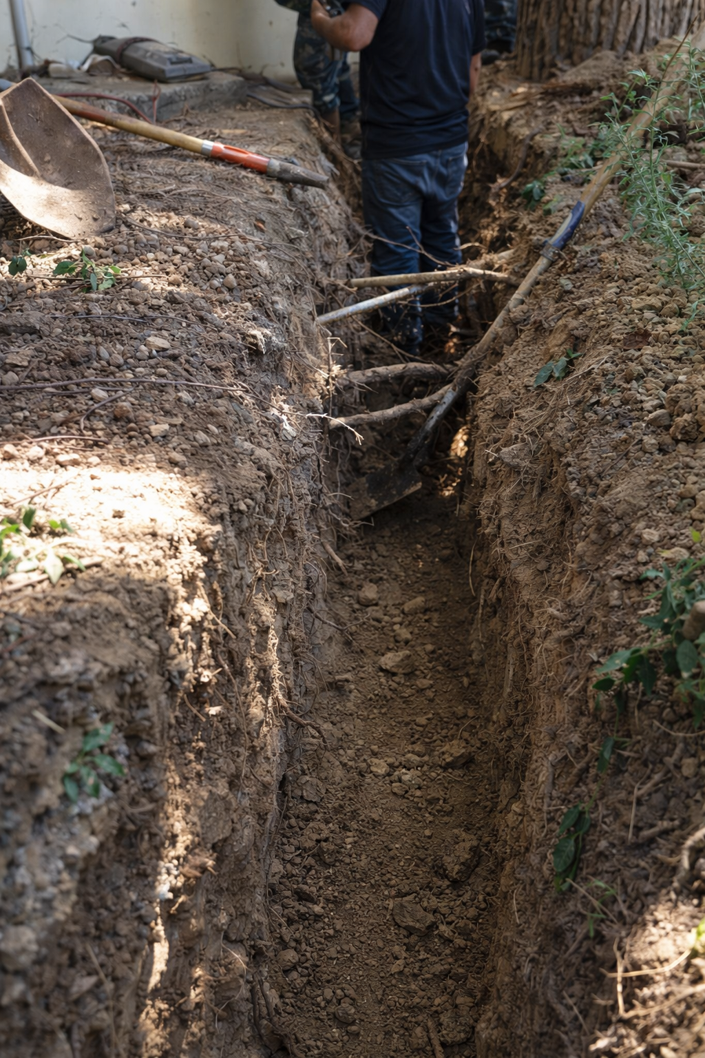 Landscape restoration after sewer work
